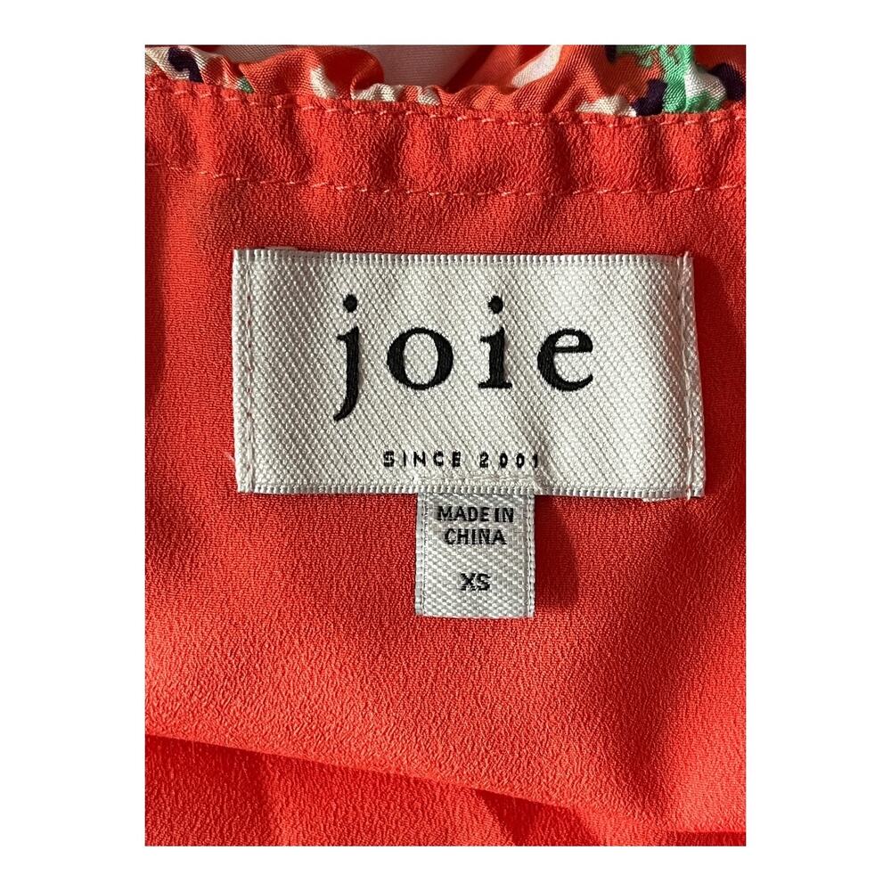 Joie Dress Lilli floral sleeveless minidress orange size X-Small XS NWOT - Picture 6 of 8